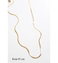 İnce İtalyan Zincir Çelik Kolye (45cm) - Altın