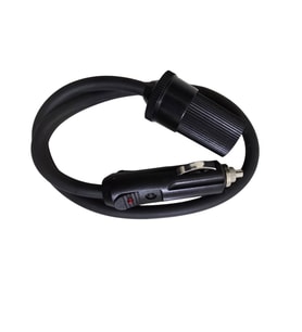 Araç Çakmaklık Uzatma Kablosu 12-24 Volt 16 Amper 2 X1,5mm TTR Bakır 50 cm-Siyah