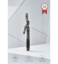 Tripod Çok Amaçlı Kamera Telefon Tutucu 1.8M Selfie Çubuğu L17 Siyah