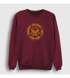 Presmono Unisex Bordo Logo V2 Ramones Sweatshirt 170312tt (Bordo)