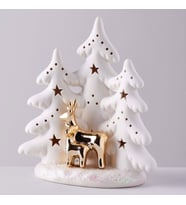 Linens Roe 13,3x7x15 cm Ledli Dekor Beyaz
