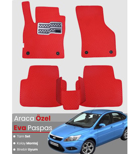 FORD FOCUS 2 HATCHBACK (2005-2011) Uyumlu EVA Paspas Tam Set–Araca Özel,Su Geçirmez