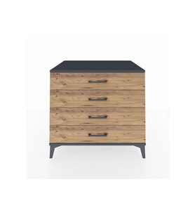 Kronos Şifonyer 4 Çekmeceli 88x59x80 Antrasit-Çam