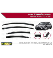 HONDA CİVİC 2007 2008 2009 2010 2011 2012 NİKEN KROMLU CAM RÜZGARLIĞI