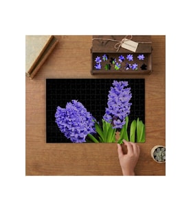Mor Sümbüller Tasarımı 240 parça Ahşap Puzzle Ahşap Kutuda MP04068