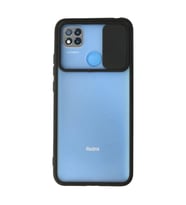 Xiaomi Redmi 9c Kılıf Palm Buzlu Kamera Sürgülü Silikon - Siyah
