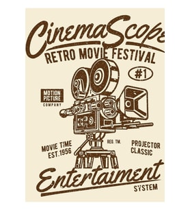 Cinema Scope Tablo Ahşap Poster Dekoratif