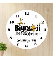 Biyoloji Öğretmeni Duvar Saati