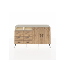 Kronos Konsol 4 Raflı 6 Çekmeceli 2 Kapaklı 176x59x99 Aytaşı-Çam