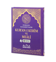 Kuranı Kerim ve Yüce Meali - Arapça ve Meal - Cami Boy - Lila Renk - Medrese Kitabevi