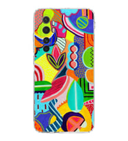 PrintiFy Xiaomi Mi Note 10 Lite ile Uyumlu Retro Color 6  Kamera Korumalı Şeffaf  Kılıf