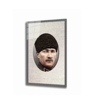 Miyrem Glasses Collection -A1^#  Atatürk Cam Tablo 4 Mm Dayanıklı Temperli Cam (Çok Renkli)