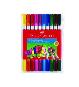 Faber Castell Çift Uçlu Keçeli Kalem 10 Renk 