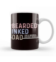 Bearded Inked Dad Papa Daddy Stepdad Father Husband Family Kupa Bardak Porselen