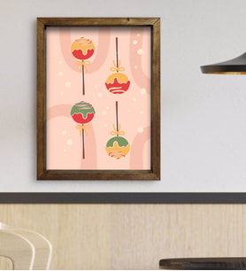 BK Gift Cafe & Bar & Restaurant Konseptli Doğal Masif Ahşap Çerçeveli Tablo 45x65cm-86
