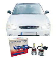 Hyundai Accent Milenyum Led Xenon Uzun + Kısa Far Ampulü H4 Duo Yeni Seri Beyaz 1999-2006