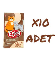 Enjoy Tavuk Etli Yetişkin Kedi Maması 1 Kg 10 Adet