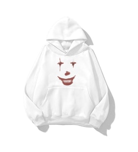 Trendiz Unisex Fun Clown Sweatshirt Beyaz