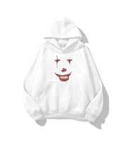 Trendiz Unisex Fun Clown Sweatshirt Beyaz