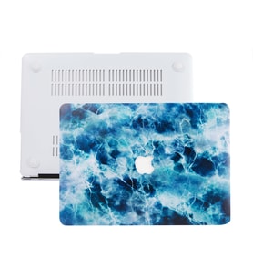 MacBook Pro Retina Kılıf HardCase A1425 A1502 2012/2015 Uyumlu Kılıf Mermer10 (Yeşil-Siyah)