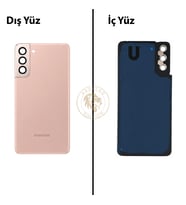 Samsung S21 Plus Gold Arka Pil Kapağı Batarya Kapağı Lazer Kesim Back Cover