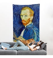 Vincent van Gogh - Otoportre Duvar Örtüsü-7456