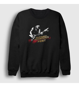 Presmono Unisex Siyah Solo Scorpions Michael Schenker Sweatshirt 388597tt