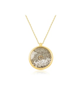 925 Ayar Gümüş Gold Esmaül Hüsna Kadın Kolye