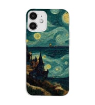 Iphone 12 Uyumlu Van Gogh Tasarımlı Şeffaf Telefon Kılıfı