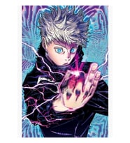 Satoru Gojo - Jujutsu Kaisen Renkli Manga Panel Tablo Ahşap Poster Dekoratif