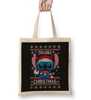 Lilo And Stitch Ohana Christmas Ugly Sweater Bez Çanta Uzun Saplı