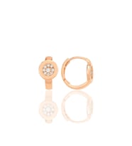 Gümüş rose zirkon taşlı halka küpe SGTL12262ROSE