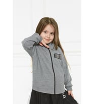 Unisex Çocuk Stop Ceket - Mont Kız ve Erkek bebek hırka (Gri)