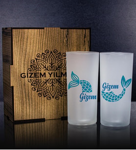 eJOYA Kişiye Özel Kutusunda 2'li Rakı Bardağı Hediye Seti 107148