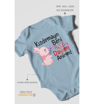 Kızdırmayın beni dayımı ararım Kısa Kollu Bebek Body %100 Pamuk