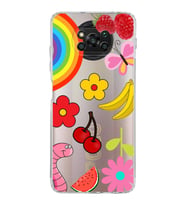 PrintiFy Poco X3 Pro ile Uyumlu Water Color 5  Kamera Korumalı Şeffaf  Kılıf