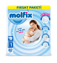 Molfix Bebek Bezi Fırsat Paketi 1 Beden 2-5 Kg 82 Adet