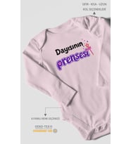 Dayısının Prensesi Uzun Kollu Bebek Body %100 Pamuk