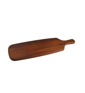 Oval Kenarlı Saplı Tahta 20x70 cm (Kahverengi)