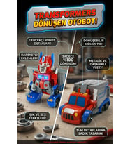 Işıklı Sesli Dönüşebilen Robot Kamyon Otobot Transformers Oyuncak