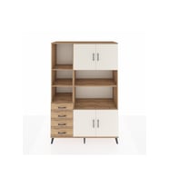 Hyperion Dolap 8 Raflı 4 Çekmeceli 4 Kapaklı 132x44x195 Çam-Aytaşı/Çam