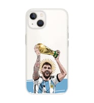 Iphone 14 Plus Uyumlu Lionel Messi Arjantin Tasarımlı Şeffaf Telefon Kılıfı
