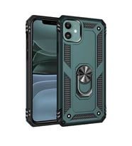 İphone 11 Kılıf Sofya Yüzüklü Kapak - Yeşil