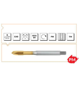 Makina Takım M6 HSSE DIN371/B Tın Kaplamalı Venüs Makine Kılavuzu-MTE B10802000600