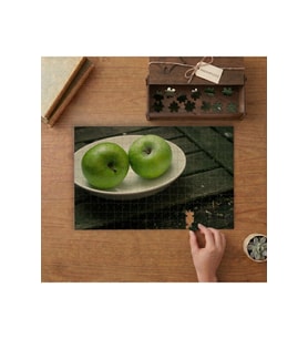 Yeşil Elmalar Tasarımı 240 parça Ahşap Puzzle Ahşap Kutuda MP01808