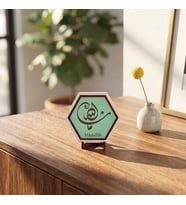 Hat Sanatlı Mâşâallâh Yazılı Dekoratif Masaüstü Süsü Çalışma Masalarınıza Şık Bir Dokunuş 10x10 cm