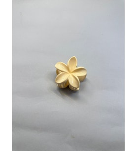 Tekli, Krem Renk 5 cm Lotus Çiçeği Mandal Toka