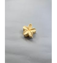 Tekli, Krem Renk 5 cm Lotus Çiçeği Mandal Toka