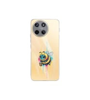 Realme 11 ile uyumlu Splash arı tasarımlı şeffaf silikon kılıf