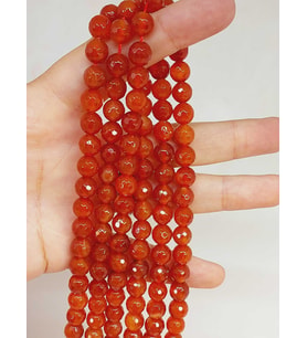Akik Taşı Faset Kesim Dizi 8mm (54682)